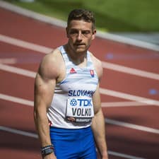 Ján Volko reaguje v cieli rozbehu na 200 m na majstrovstvách sveta v atletike v Budapešti
