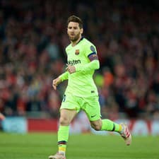 Lionel Messi v drese Barcelony.