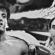Spoločné foto s podpisom a venovaním od Silvestra Stalloneho.