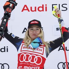 Mikalea Shiffrinová sa takto tešila po triumfe v zjazde v St. Moritzi.