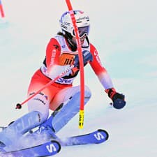 Na snímke švajčiarska lyžiarka Michelle Gisinová počas prvého kola slalomu žien v rámci Svetového pohára v alpskom lyžovaní v Jasnej.