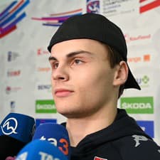 Alex Čiernik počas MS hráčov do 18 rokov v Piešťanoch.
