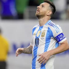 Lionel Messi v drese Argentíny.