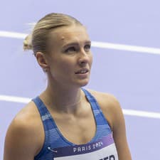 Na snímke slovenská šprintérka Viktória Forsterová v rozbehoch na 100 m žien.