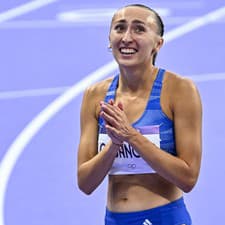 Slovenská atlétka Gabriela Gajanová po semifinále behu na 800 metrov na XXXIII. letných olympijských hrách v Paríži.