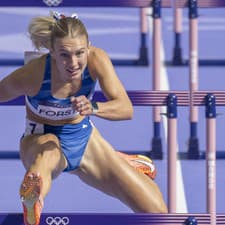 Na snímke slovenská šprintérka Viktória Forsterová v rozbehoch na 100 m cez prekážky žien.