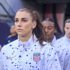 Futbalistka Alex Morganová v reprezentačnom drese USA.