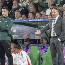 Na snímke tréner Celticu Glasgow Brendan Rodgers počas zápasu 1. kola ligovej fázy Ligy majstrov Celtic Glasgow - ŠK Slovan Bratislava.