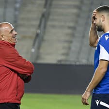 Snímka z tréningu slovenskej futbalovej reprezentácie pred stretnutím C-divízie Ligy národov Azerbajdžan - Slovensko.