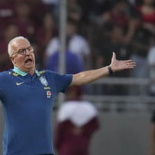 Tréner Brazílie Dorival Junior nespokojne gestikuluje