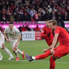 Anglický futbalový útočník Harry Kane v drese nemeckého Bayernu Mníchov.