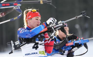 Na snímke slovenská reprezentantka Paulína Bátovská Fialková pri streľbe.
