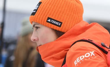 Slovenská lyžiarka Petra Vlhová po 2. kole slalomu žien Svetového pohára v alpskom lyžovaní v českom Špindlerovom Mlyne.