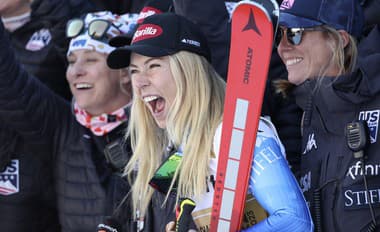 Americká lyžiarka  Mikaela Shiffrinová.