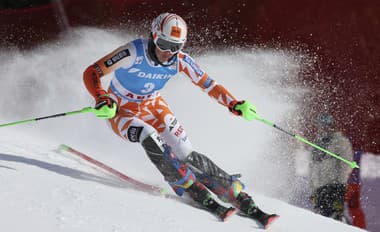 Slovenská lyžiarka Petra Vlhová počas 1. kola slalomu Svetového pohára v alpskom lyžovaní vo švédskom Are.