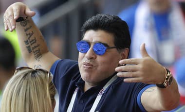 Bývalý argentínsky futbalista Diego Maradona.