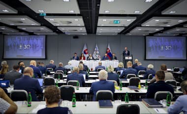 Momentka zo 64. VZ SOŠV, ktoré jednomyseľne schválilo Deklaráciu slovenského športu 2023.