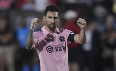 Futbalista Interu Miami Lionel Messi sa teší po strelení gólu.