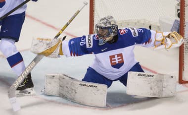 Slovenský hokejový brankár Denis Godla. 