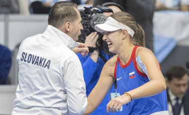 Na snímke slovenská tenistka Renáta Jamrichová sa raduje po výhre 6:1, 6:4.