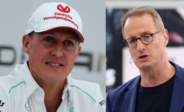 Moderátor Florian König (vpravo) sa roky dobre poznal s Michaelom Schumacherom.
