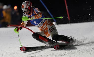 Slovenská lyžiarka Petra Vlhová v 1. kole slalomu Svetového pohára v alpskom lyžovaní vo francúzskom stredisku Courchevel