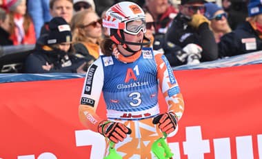 Petra Vlhová v druhom kole slalomu žien Svetového pohára v alpskom lyžovaní v rakúskom Lienzi.