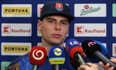 Šimon Nemec počas zrazu slovenskej hokejovej reprezentácie