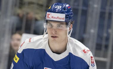 Na snímke slovenský hokejový reprezentant Juraj Slafkovský.