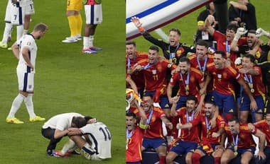 Po finále EURO: Obrovská radosť Španielov, čudné výrazy Angličanov