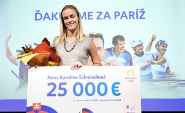 Na snímke štvrtá tenistka z OH 2024 v Paríži Anna Karolína Schmiedlová.