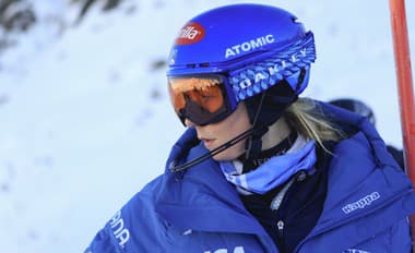 Mikaela Shiffrinová pred 1. kolom slalomu žien Svetového pohára v alpskom lyžovaní v rakúskom stredisku Gurgl