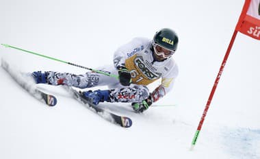 Slovenský lyžiar Andreas Žampa počas 1. kola obrovského slalomu Svetového pohára v Alta Badii