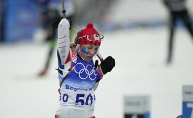 Na snímke česká biatlonová reprezentantka Tereza Voborníková.