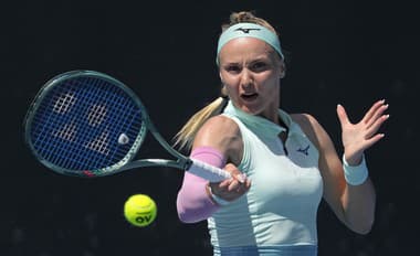 Rebecca Šramková v súboji 1. kola Australian Open 2025.