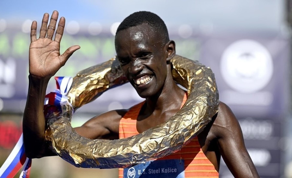 Keňan Reuben Kiprop Kerio tretíkrát v kariére zvíťazil na Medzinárodnom maratóne mieru v Košiciach.