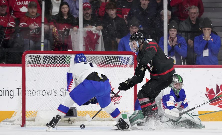 Slovenskí hokejoví reprezentanti prehrali vo štvrťfinále MS hráčov do 20 rokov s domácou Kanadou 3:4 po predĺžení.