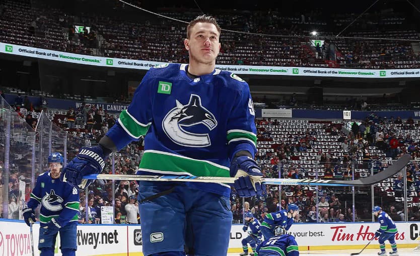 Ruský obranca Nikita Zadorov (29) čelí neistote ohľadom svojej hokejovej budúcnosti. Po 12 sezónach v NHL mu končí zmluva s Vancouverom ...