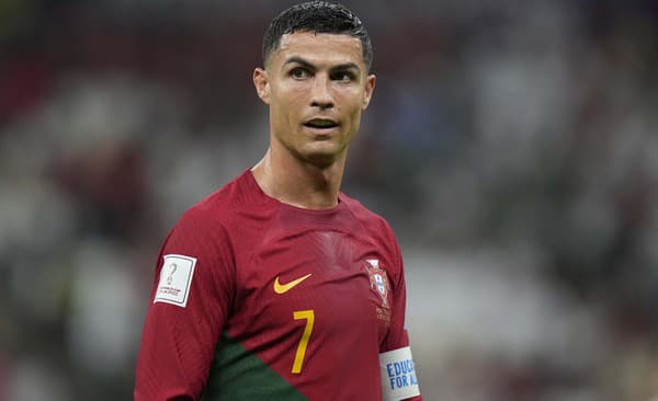 Cristiano Ronaldo v drese Portugalska na MS 2022 v Katare.