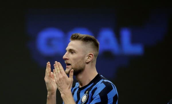 Slovenský obranca Milan Škriniar v drese Interu Miláno.