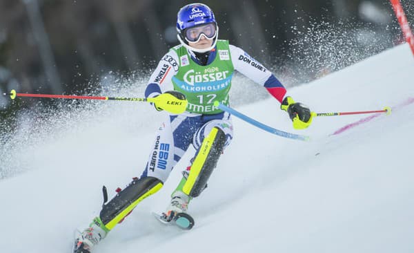 Na snímke slovenská lyžiarka Martina Dubovská, ktorá reprezentuje Českú republiku.