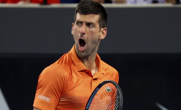 Srbský tenista Novak Djokovič (35) vo finále turnaja v Adelaide.