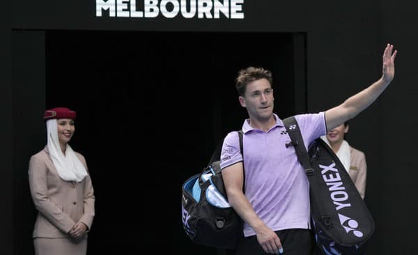 Nórsky tenista Casper Ruud v Melbourne v singli dohral.