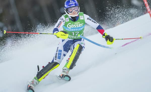 Na snímke slovenská lyžiarka Martina Dubovská, ktorá reprezentuje Českú republiku.