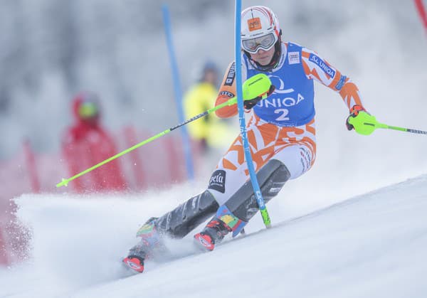 Slovenská lyžiarka Petra Vlhová v 1. kole slalomu žien Svetového pohára v alpskom lyžovaní v českom Špindlerovom Mlyne