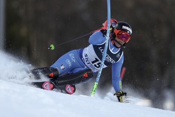 Talianka Federica Brignoneová počas slalomu v rámci alpskej kombinácie.