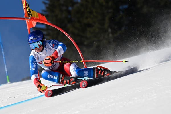 Na snímke francúzska lyžiarka Tessa Worleyová na trati počas 1. kola obrovského slalomu na MS.