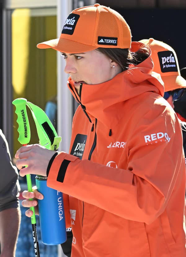Na snímke slovenská lyžiarka Petra Vlhová po 2. kole obrovského slalomu na MS.