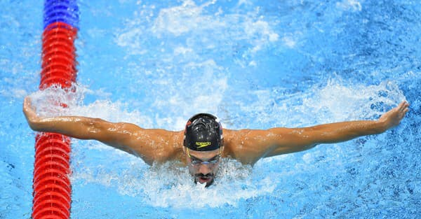 Slovenský reprezentant v plávaní Richard Nagy na tréningu počas XXXII. letných olympijských hier v Tokiu.