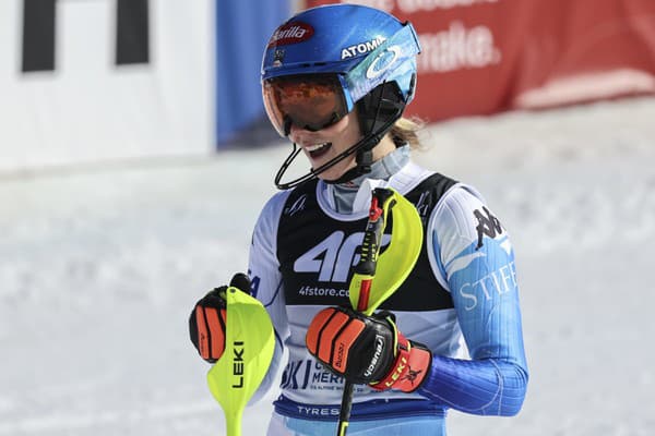 Americká lyžiarka  Mikaela Shiffrinová.